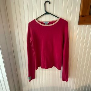100% Cashmere Crew Neck with Heart Details (L)